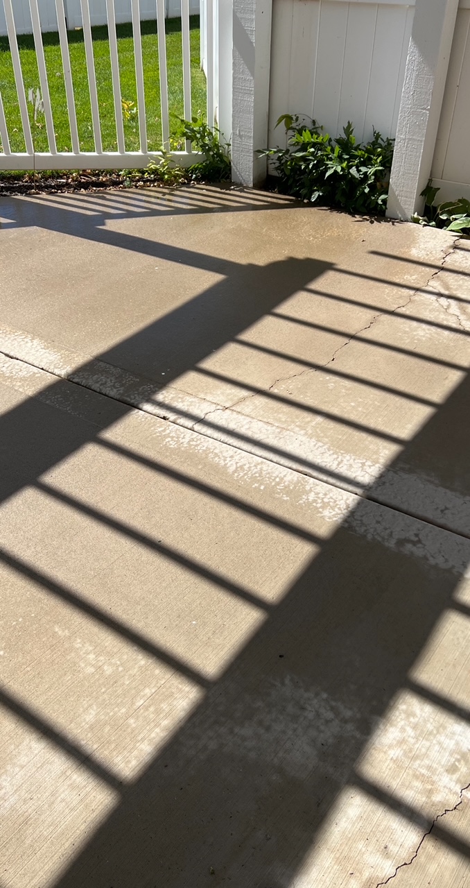 Concrete Patio Scrubbing in South Ogden UT